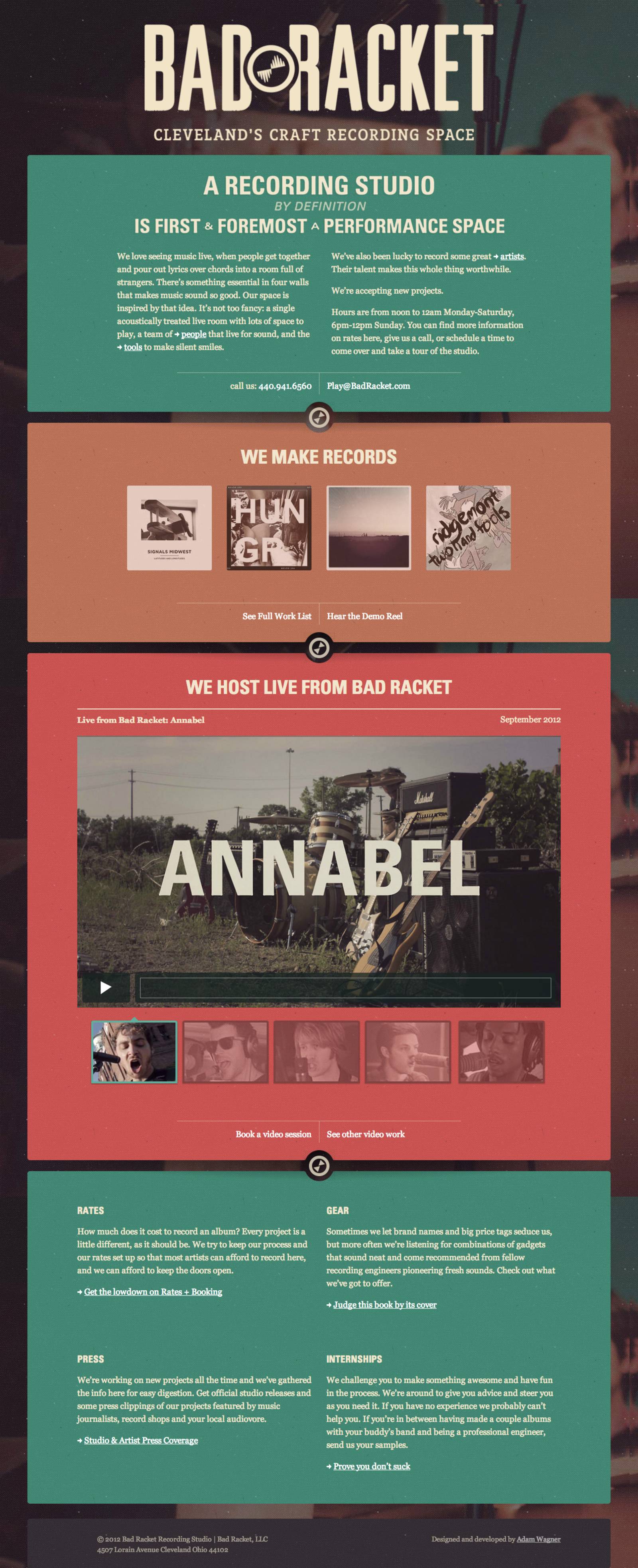 Bad Racket Recording